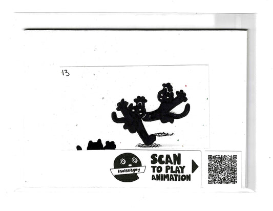 Frantically Scrambling Animation Cel (#13)