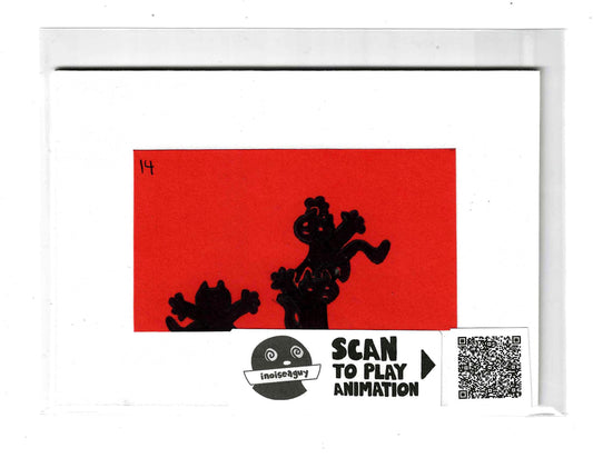 Frantically Scrambling Animation Cel (#14)