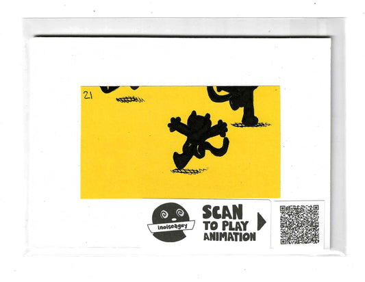 Frantically Scrambling Animation Cel (#21)