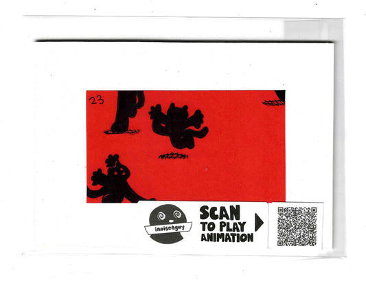 Frantically Scrambling Animation Cel (#23)