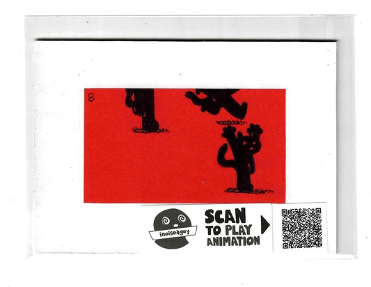 Frantically Scrambling Animation Cel (#8)